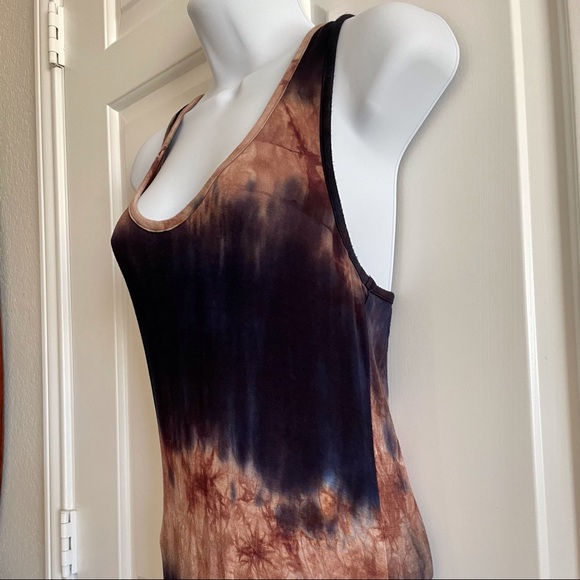 Tie-Dye Navy and Copper Maxi Dess - Picture 2 of 9